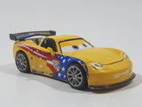 Disney Pixar Cars #24 Jeff Gorvette World Grand Prix Yellow Die Cast Toy Race Car Vehicle V2814