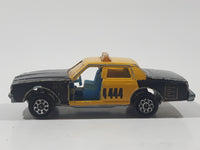 Vintage Majorette No. 240 Chevrolet Impala 444 Taxi Cab Black and Yellow 1/69 Scale Die Cast Toy Car Vehicle - Missing Doors