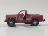 Vintage Yat Ming Road Tough Sport Team No. 8314 Pickup Truck 4x4 Sport Red Die Cast Toy Car Vehicle with Opening Doors 4 3/4" Long