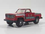 Vintage Yat Ming Road Tough Sport Team No. 8314 Pickup Truck 4x4 Sport Red Die Cast Toy Car Vehicle with Opening Doors 4 3/4" Long