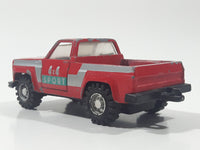 Vintage Yat Ming Road Tough Sport Team No. 8314 Pickup Truck 4x4 Sport Red Die Cast Toy Car Vehicle with Opening Doors 4 3/4" Long