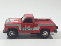 Vintage Yat Ming Road Tough Sport Team No. 8314 Pickup Truck 4x4 Sport Red Die Cast Toy Car Vehicle with Opening Doors 4 3/4" Long