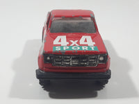 Vintage Yat Ming Road Tough Sport Team No. 8314 Pickup Truck 4x4 Sport Red Die Cast Toy Car Vehicle with Opening Doors 4 3/4" Long