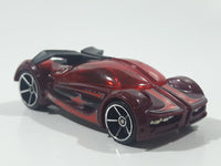 2007 Hot Wheels Track Stars Iridium Dark Red Die Cast Toy Car Vehicle