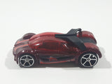 2007 Hot Wheels Track Stars Iridium Dark Red Die Cast Toy Car Vehicle
