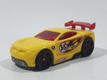 2010 Hot Wheels Police Pursuit Power Rage Yellow #55 Plastic Body Die Cast Toy Car Vehicle
