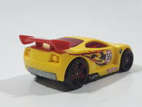 2010 Hot Wheels Police Pursuit Power Rage Yellow #55 Plastic Body Die Cast Toy Car Vehicle