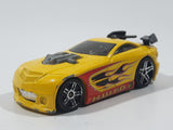 2009 Hot Wheels Raceway Fire Station Mercy Breaker Yellow Die Cast Toy Car Vehicle