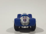 2009 Hot Wheels Brit Speed Silver with Blue Fenders Die Cast Toy Race Car Vehicle