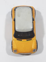2002 Hot Wheels First Editions 2001 Mini Cooper Pearl Dark Yellow with White Roof Die Cast Toy Car Vehicle
