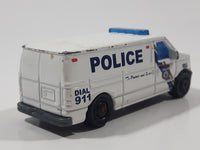 2017 Matchbox Police Ford Panel Van White Die Cast Toy Car Vehicle