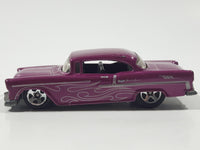 2009 Hot Wheels Treasure Hunt '55 Chevy Metalflake Magenta Pink Die Cast Toy Classic Car Vehicle