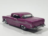 2009 Hot Wheels Treasure Hunt '55 Chevy Metalflake Magenta Pink Die Cast Toy Classic Car Vehicle