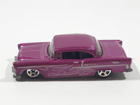 2009 Hot Wheels Treasure Hunt '55 Chevy Metalflake Magenta Pink Die Cast Toy Classic Car Vehicle