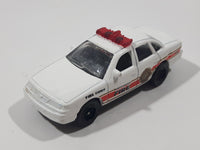 2009 Matchbox Fire Ford Crown Victoria Fire Chief White Die Cast Toy Car Vehicle