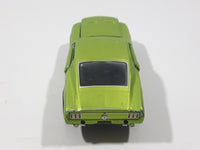 2019 Castline 1968 Ford Mustang Lime Green Die Cast Toy Car Vehicle with Opening Doors and Hood Missing Motor and Seats