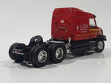 Rare Promotional Semi Tractor Tanker Trailer J.J. Keller & Associates, Inc Since 1953 Red Orange Yellow Black 1/64 Scale Die Cast Toy Car Vehicle with Opening Hood Missing Parts