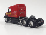 Rare Promotional Semi Tractor Tanker Trailer J.J. Keller & Associates, Inc Since 1953 Red Orange Yellow Black 1/64 Scale Die Cast Toy Car Vehicle with Opening Hood Missing Parts