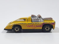 1981 Hot Wheels Cannonade Yellow Die Cast Toy Race Car Vehicle w/ Opening Hood - Hong Kong