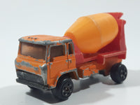 Vintage Universal Products No. M1006 Cabover Semi Truck Cement Mixer Orange Red YellowDie Cast Toy Car Vehicle Made in Hong Kong