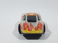 1997 Hot Wheels Volcano Blowout Large Charge Silver Bullet Glow In The Dark White Plastic Die Cast Toy Car Vehicle