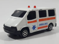Majorette Sonic Flashers No. 243 Ford Transit Van Ambulance White Die Cast Toy Car Vehicle
