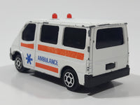 Majorette Sonic Flashers No. 243 Ford Transit Van Ambulance White Die Cast Toy Car Vehicle