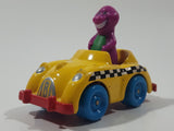 1993 The Lyons Group Kid Dimensions Barney The Dinosaur Taxi Cab Yellow Die Cast Toy Car Vehicle