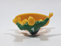 2003 Kaskey Kids Soccer Football Player Goalkeeper #1 Green and Yellow 2 1/4" Plastic Toy Figure