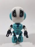 Ming Ying Talking Metal Robot 6 4 3/4" Tall Toy Action Figure with Light Up Eyes