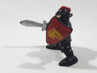 1994 F-P Fisher Price Great Adventures Black Medieval Knight 2 3/8" Tall Toy Action Figure