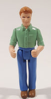 Fisher Price Loving Family Sweet Streets Man Light Green Shirt Blue Pants 3" Tall Toy Figure