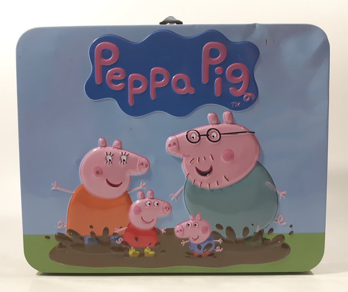 Peppa Pig Oink! Jump! Oink! Embossed Tin Metal Lunch Box Container ...