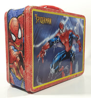 Marvel Comics Spider-Man Lightning Themed Embossed Tin Metal Lunch Box Container