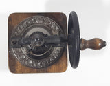 Vintage Genin-Trudeau Hand Wheel Turn Wood and Metal Coffee Grinder 6" Tall Made in Japan