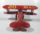 Vintage Style Red N1455 20 1933 G5 Bi-Plane Large 10 1/4" Tin Metal Airplane