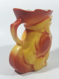 Antique Chicken Rooster Hen Shaped 5" Tall Ceramic Pottery Pitcher Ewer Jug
