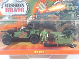 1998 Matchbox Mission Bravo Humvee Army Green Die Cast Vehicles and Figures Set 32693 New in Package