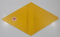 Yard Limit Yellow Diamond Shaped 9 1/8" x 14 7/8" Plastic Railroad Railway Sign