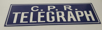 Canadian Pacific Railway C.P.R. Telegraph Blue 5 3/4" x 15 3/4" Plastic Railroad Railway Sign