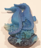 Blue Seahorses 3D 2 3/8" x 4" Resin Fridge Magnet