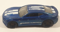2016 Hot Wheels Muscle Mania 2016 Camaro SS Metalflake Blue Die Cast Toy Car Vehicle