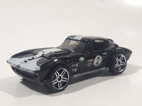 2008 Hot Wheels Corvette Grand Sport Black Die Cast Toy Car Vehicle