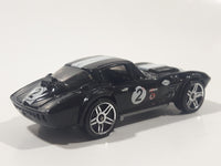 2008 Hot Wheels Corvette Grand Sport Black Die Cast Toy Car Vehicle
