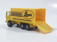 Majorette Leon's Canada's Only Furniture Superstores Semi Truck Yellow 1/100 Scale Die Cast Toy Car Vehicle with Opening Rear Doors