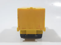 Majorette Leon's Canada's Only Furniture Superstores Semi Truck Yellow 1/100 Scale Die Cast Toy Car Vehicle with Opening Rear Doors