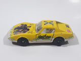 1999 Titan Sports WWF Wrestling Radical Rides New Age Outlaws Welly No. 103 Corvette Yellow Die Cast Toy Car Vehicle with Opening Doors