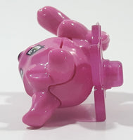 Kinder Surprise Pink Bunny Rabbit Flower Tail 1 1/2" Tall Plastic Toy Figure