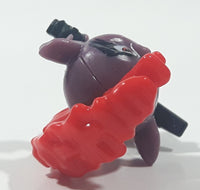 Kinder Surprise Punk Rocker with Purple Skin and Red Mohawk Guitar Player Musician 1 1/2" Tall Plastic Toy Figure
