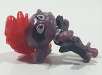 Kinder Surprise Punk Rocker with Purple Skin and Red Mohawk Guitar Player Musician 1 1/2" Tall Plastic Toy Figure